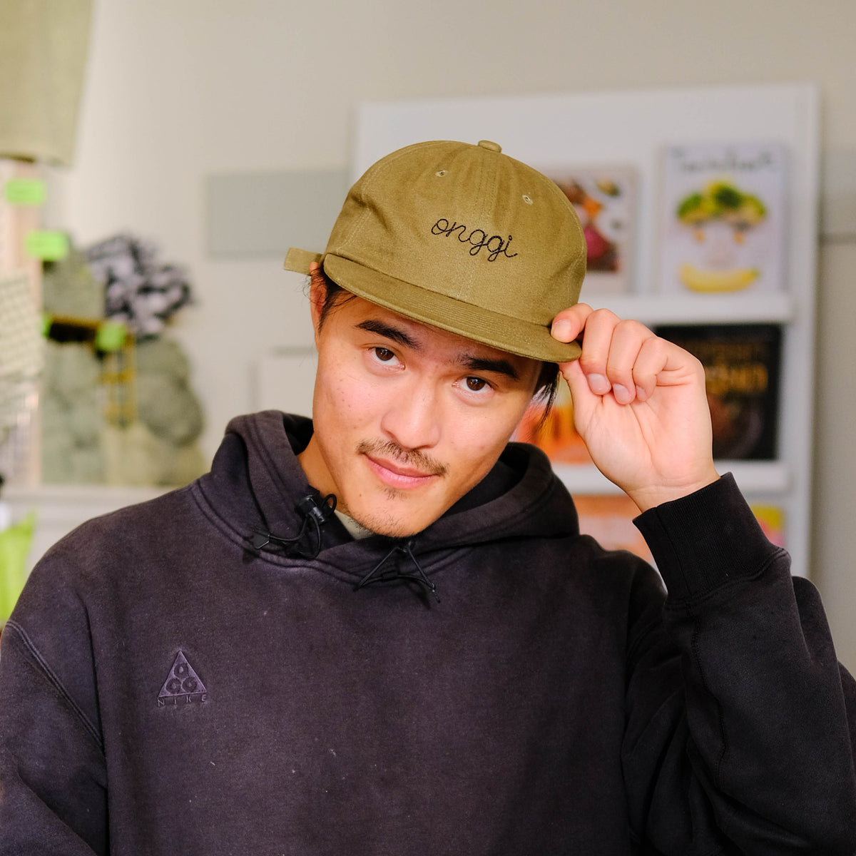 Brushed Cotton Hat - Olive