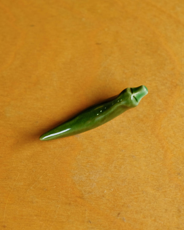 Green Pepper Chopstick Rest