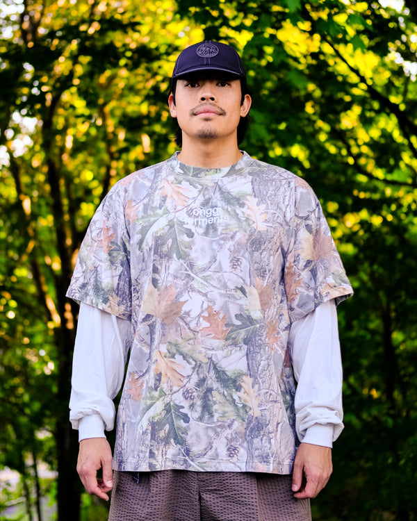 Glow Layered-Sleeve Tee - Vintage Wood Camo