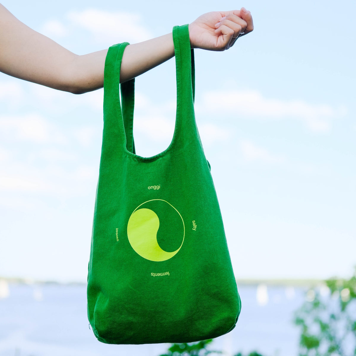 Finding Balance Shopping Tote - Vintage Green