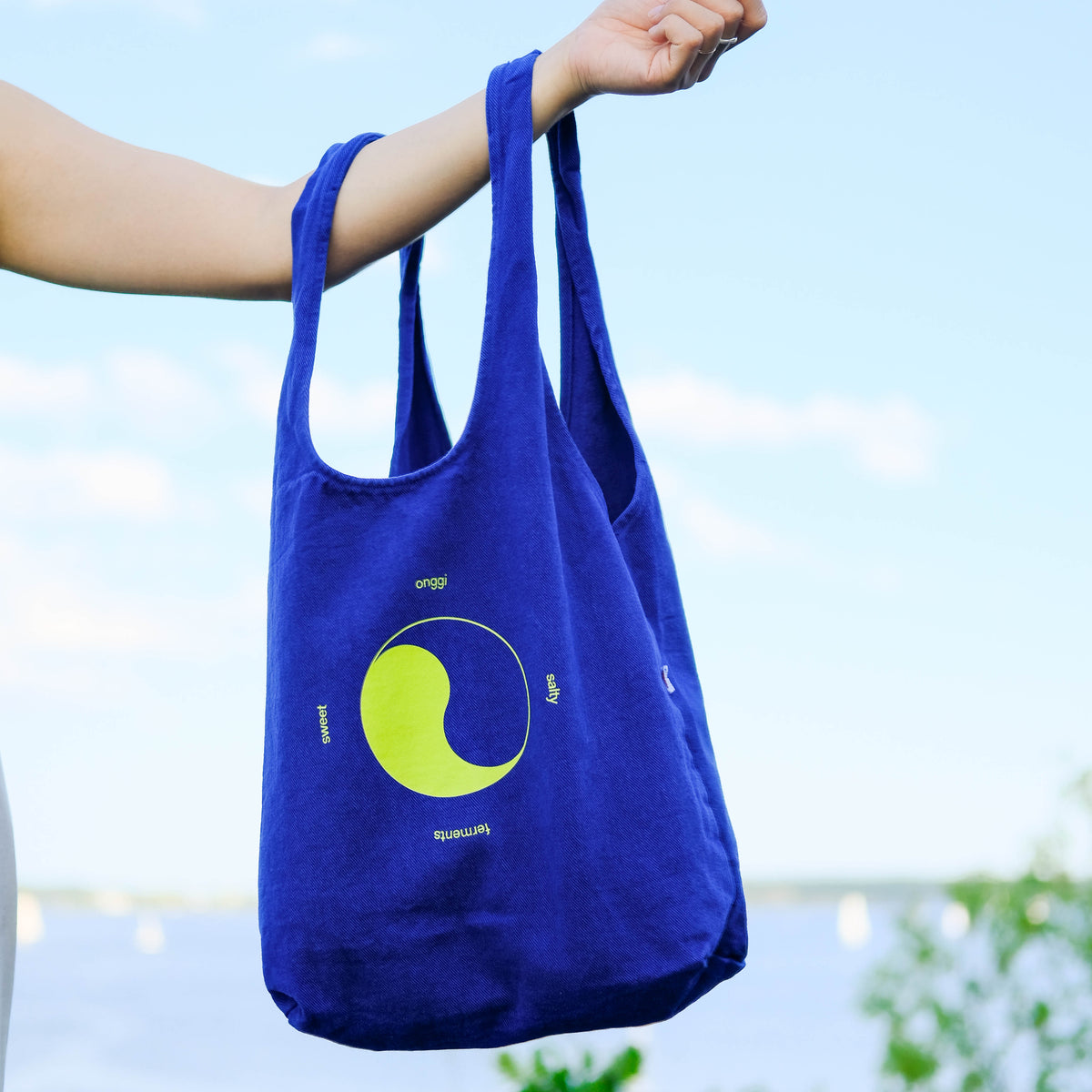 Finding Balance Shopping Tote - Blueberry