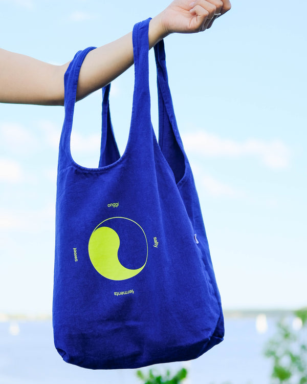 Finding Balance Shopping Tote - Blueberry
