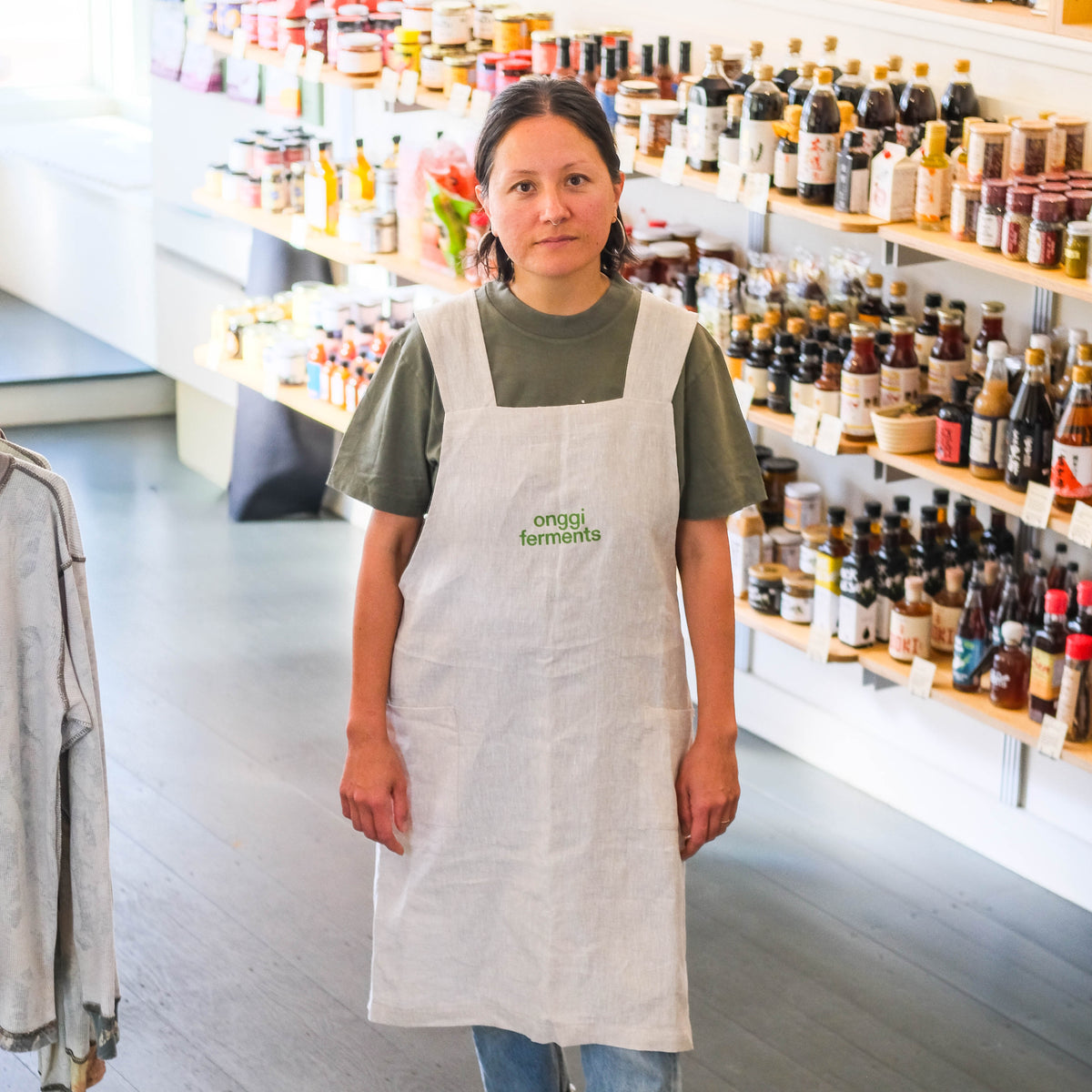 Linen Full Apron - Natural