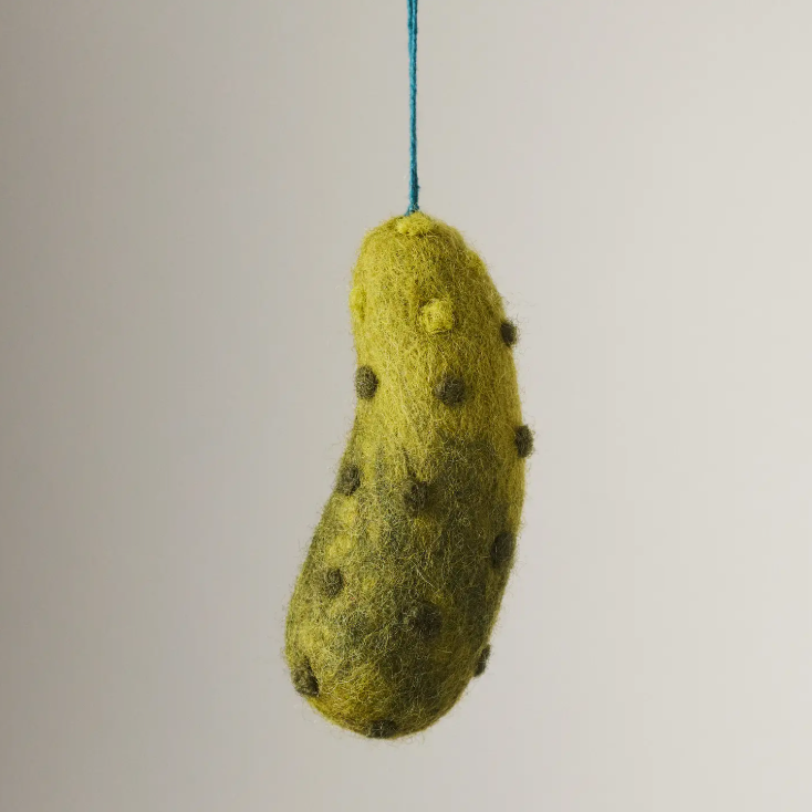 Felted Wool Pickle Ornament