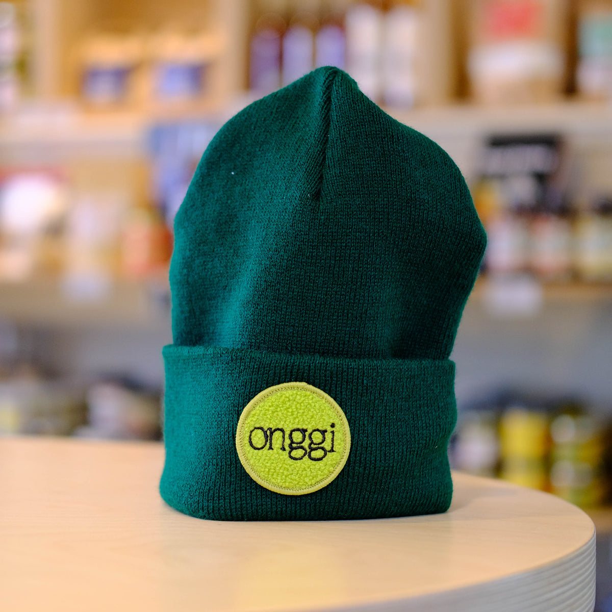 Patch Beanie - Vintage Green